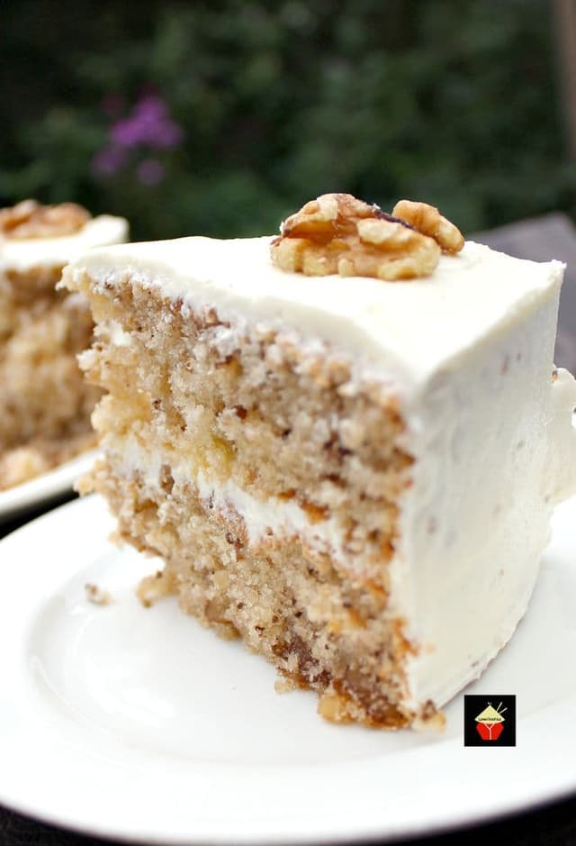 Pastel de Vainilla con Nuez